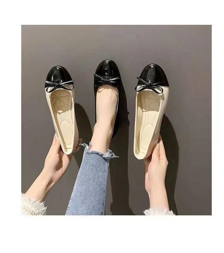 Women’s elegant bow-knot slip-on loafers flat shoes fashion ballerina woman/ladies zapatos de mujer