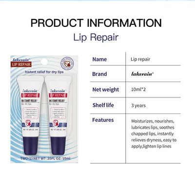 2pcs/Lot Moisturizing Lip Repair Gel Instant Relief For Dry Lips Liquid Lip Balm Paraben Free Lip Care Product Reduce Lips Line
