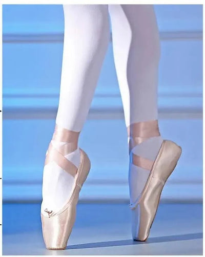 Women Professional Ballet Dance Shoes Child and Adult Ballet Pointe Dance Shoes with Ribbons Shoes Woman Zapatos Mujer Sneakers