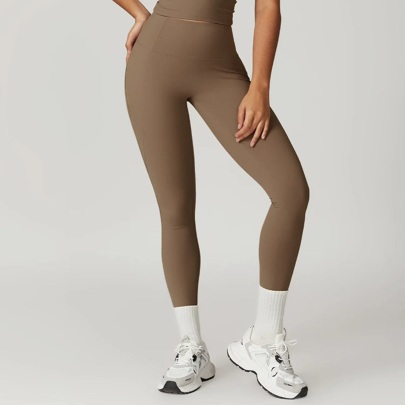 Fitness Tights Women Sport Leggings High Waist Elastic Solid Yoga Leggings Workout Gym Jogging Quick Dry Push Up Pants Female