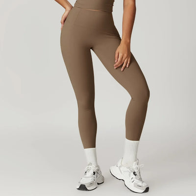 Fitness Tights Women Sport Leggings High Waist Elastic Solid Yoga Leggings Workout Gym Jogging Quick Dry Push Up Pants Female