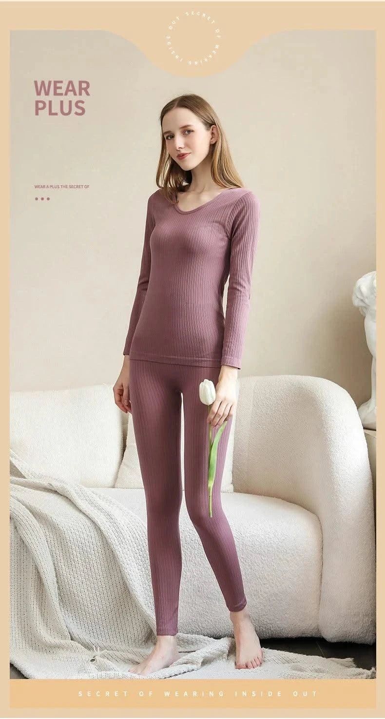 Women Thermal Underwear Winter Long Sleeve