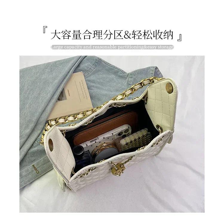 Famous designer inspired elegant tote bag: women’s spacious leather handbag with shoulder straps luxury ladies