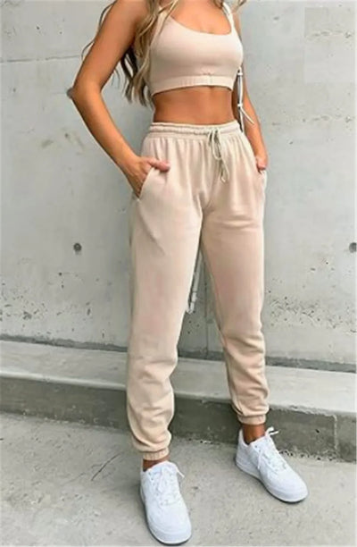Rib Sweatpants for Women Workout