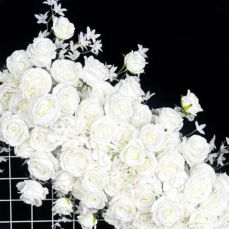 90cm white rose flower rowdecor wedding party dress
