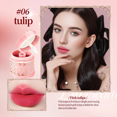 QXQY Cream Cake Lip Gloss, delicate texture, natural makeup, with lip brush lipstick cream
