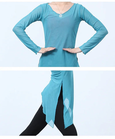 New fashion woman Classical Dancing clothes ballet Dance dress Adult Dance Practice clothes Elastic long sleeve Dance clothes