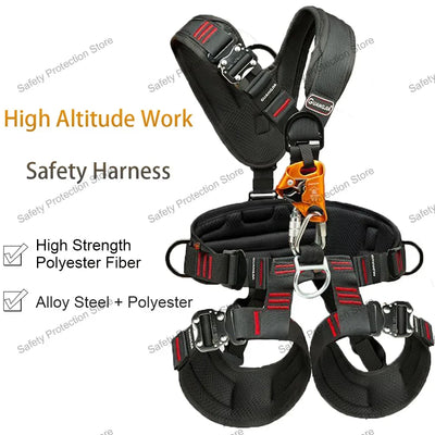 High Altitude Work Safety Harness Full Body 5-Point Safety Belt Outdoor Climbing Mountaineering Construction Rescue Equipment