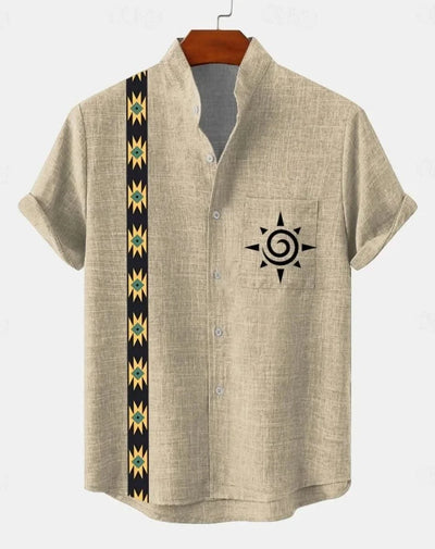 Men's New Linen Hawaiian Shirt 3D Fashion Short Sleeve Casual Urban Trend Summer Comfort Vacation