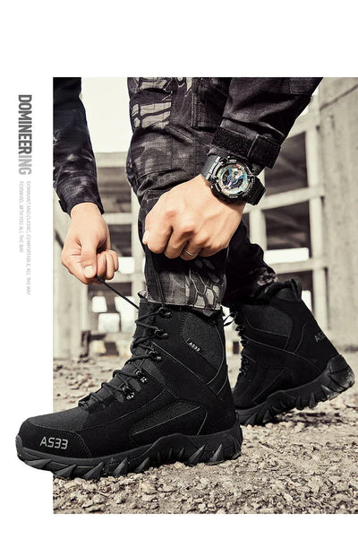 Outdoor Training Combat Boots Men Safety Comfortable Breathable Men's Ankle Boots Tactical Waterproof Climbing Boots Hiking Shoe