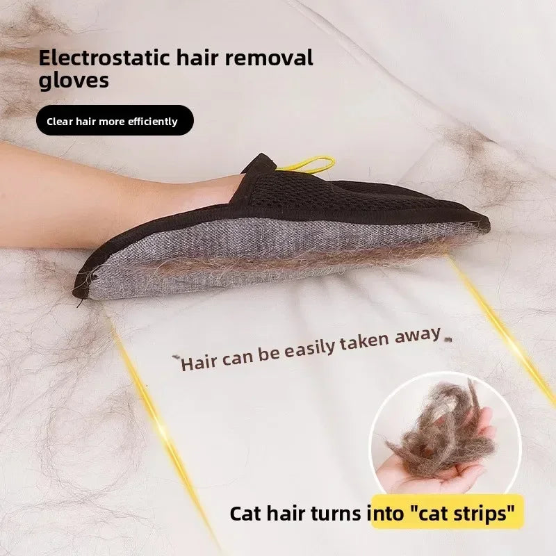 Pet Grooming Gloves Dog Grooming Equipment Anti-static Pet Hair Removal Brushes for Cats and Dogs on Clothes Sofas Carpets Etc.