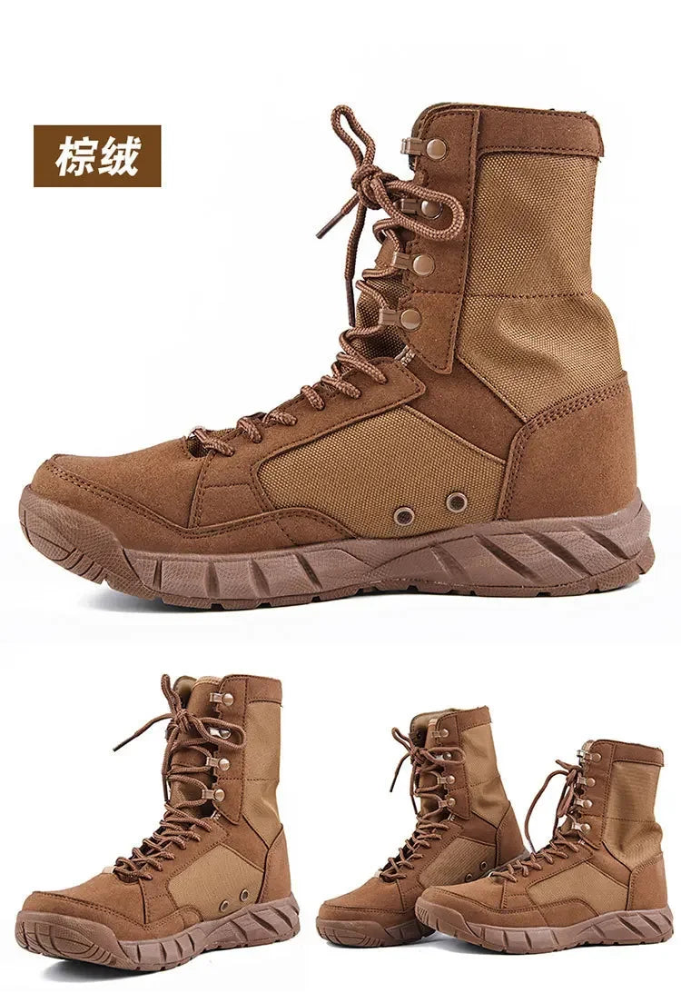 Outdoor Climbing Training Water Resistant High Shoes Hunting Hiking Tactical Boots Men Women Hunting Hiking Desert  Boot