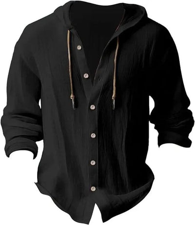 Men's Linen Shirt Solid Streetwear