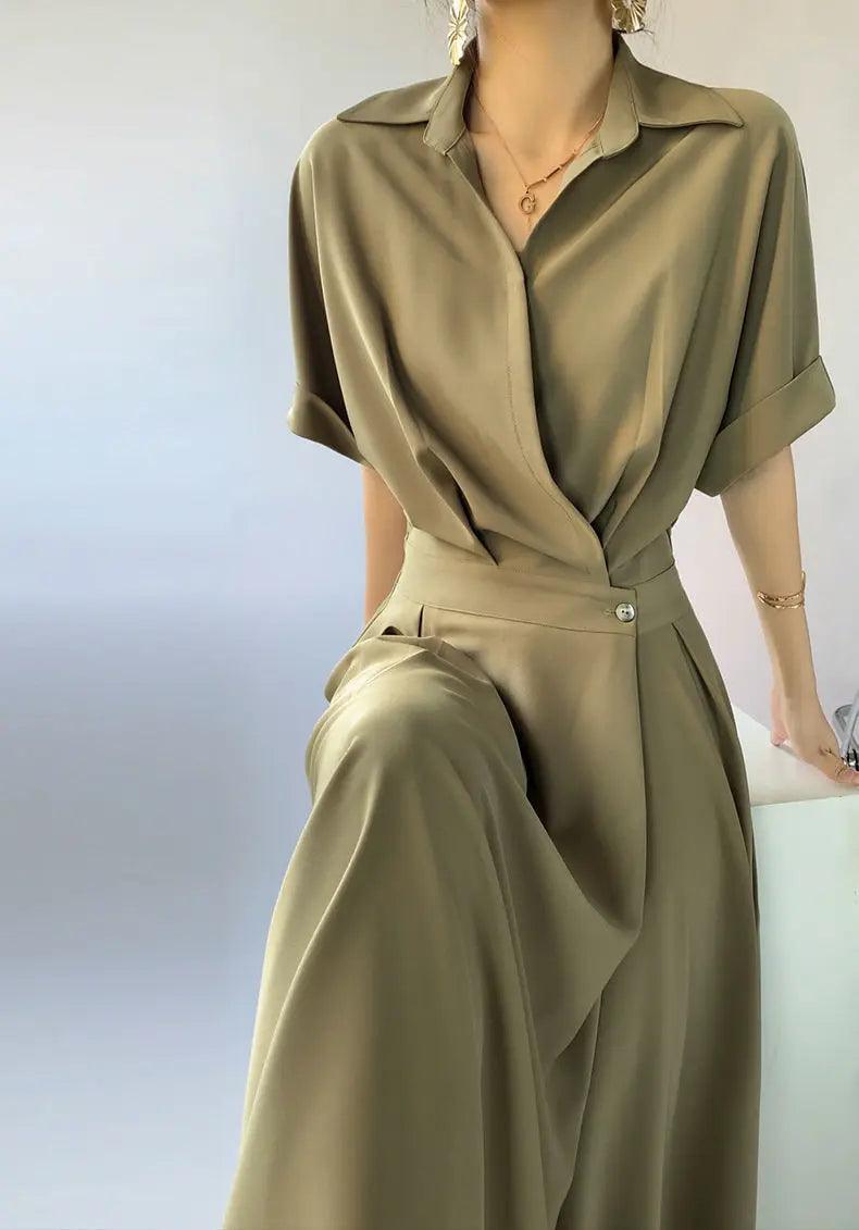 Vintage dresses for women luxury designer long woman evening dress 2024 integrated maxi green party fashion trend