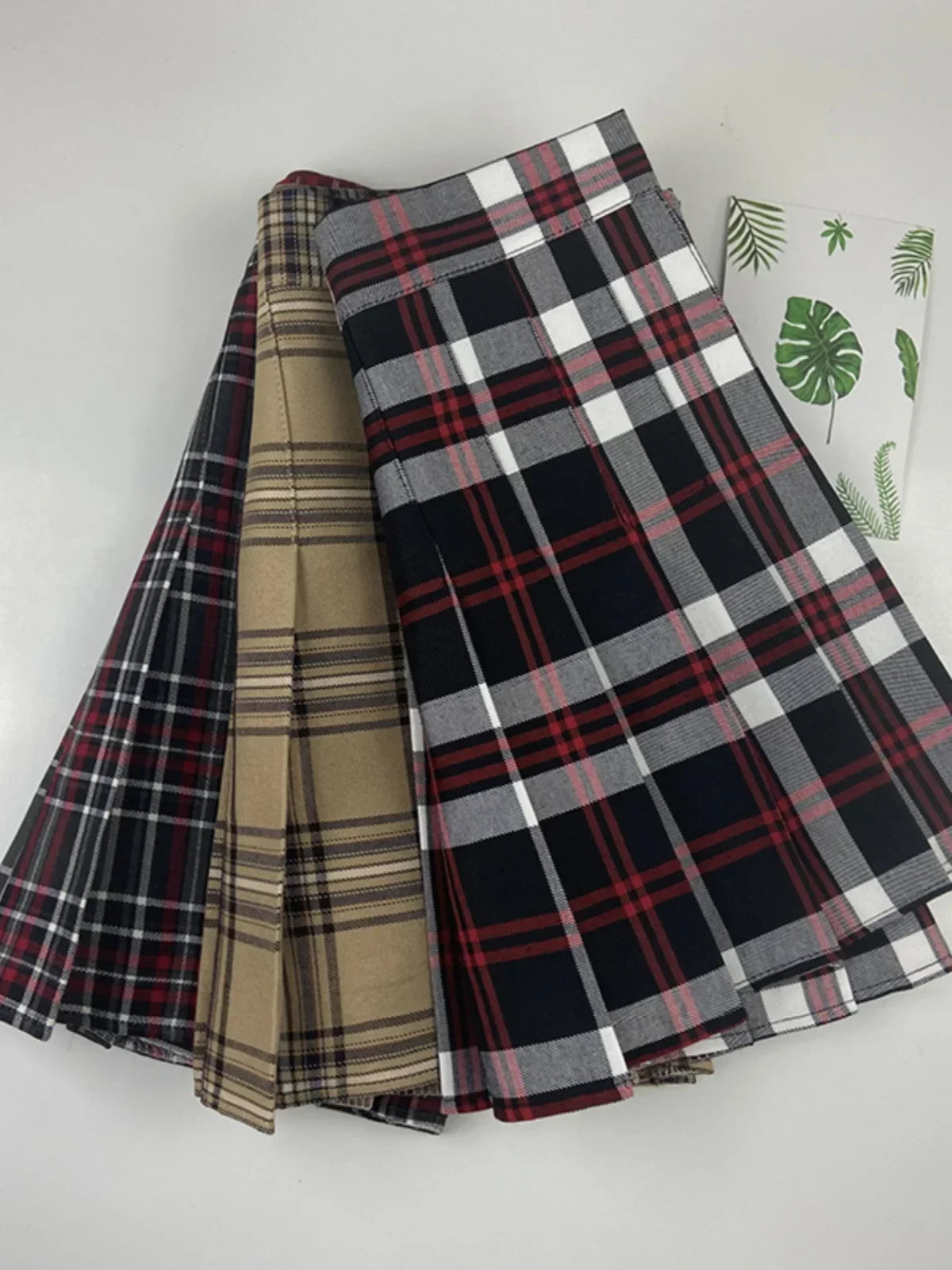 Skirts Summer A-line School Clothes For Women Y2k Skirt With Shorts Plaid Pleated High Waisted Ropa Dama Korean Style Skort