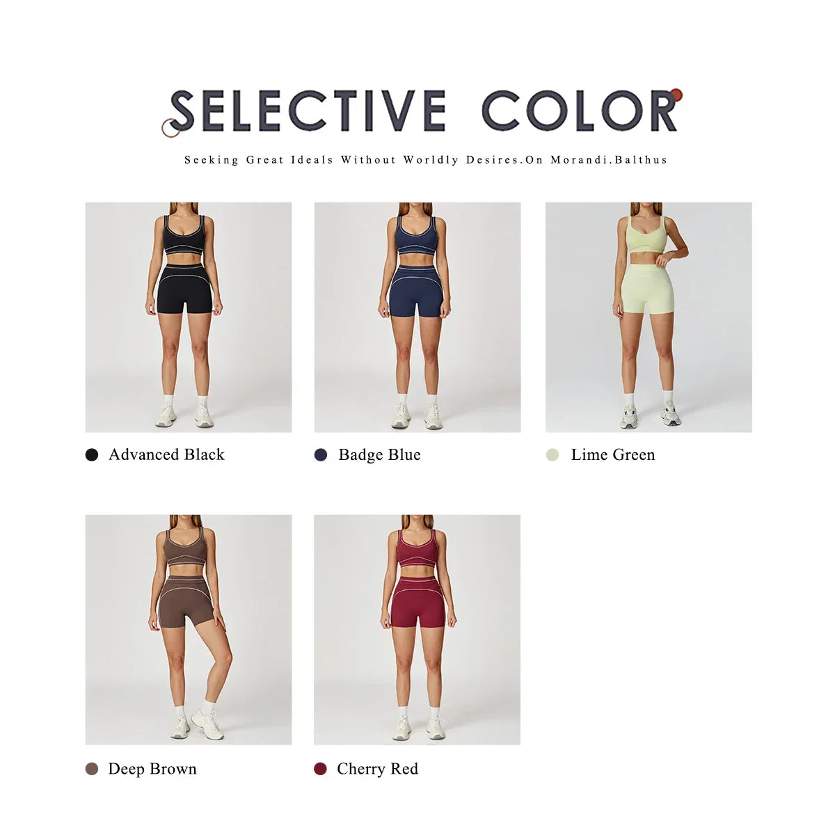 Hearuisavy 2Pcs Women Tracksuit Double Shoulder Straps U-Back Sports Bra High Waist Yoga Leggings Cycling Running Fitness Shorts