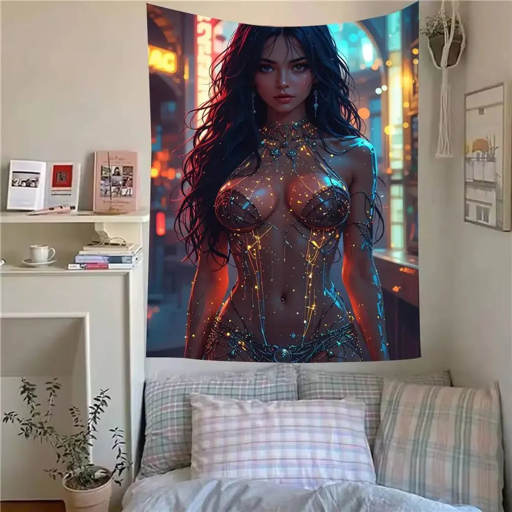 Sexy girl Tapestry Hippie Wall Hanging Tapestries for Living Room Home Dorm Decor Art Home Decor