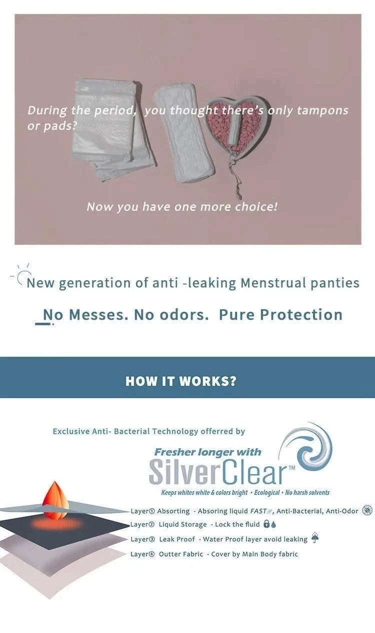 Women's Seamless Physiological Underwear 4-Layer Leak-Proof Menstrual Period Panties Breathable Antibacterial Menstrual Briefs