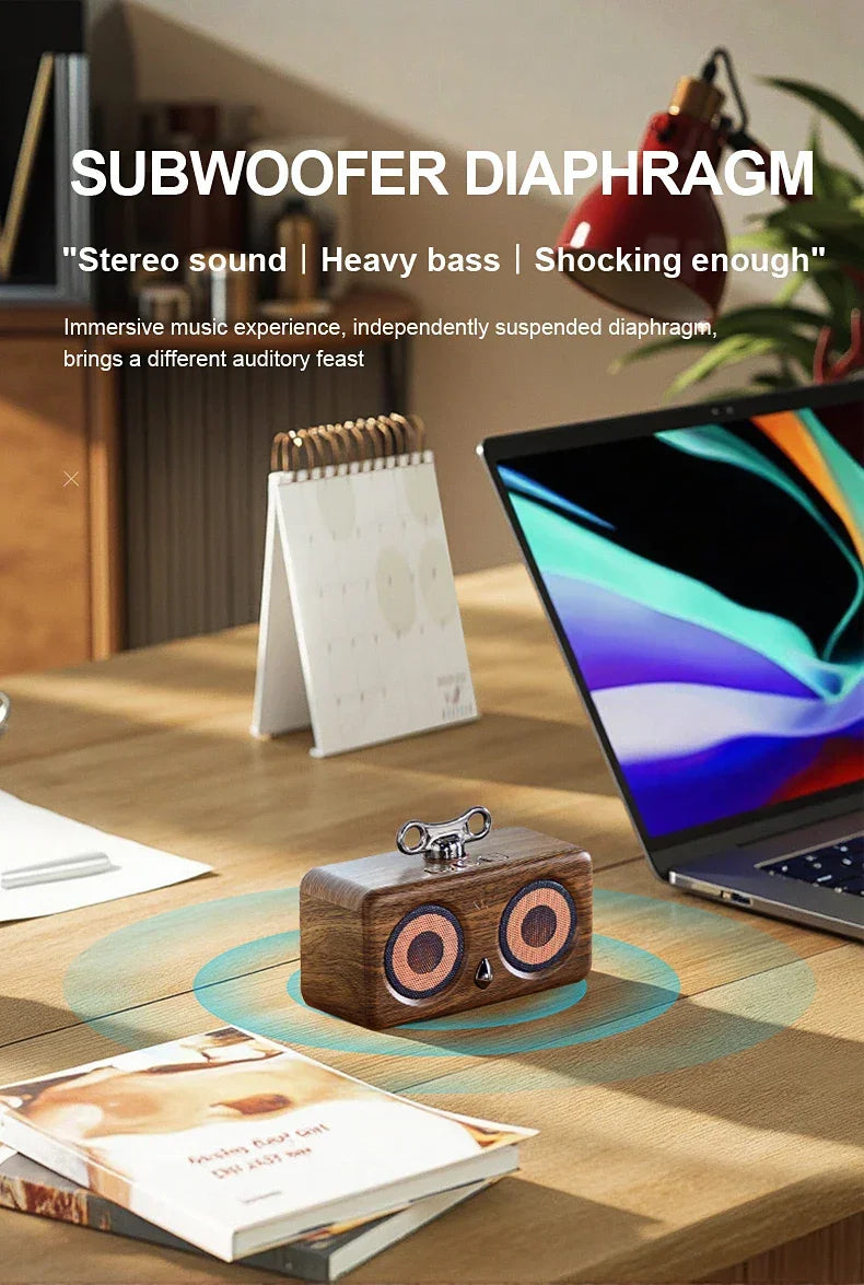 Bluetooth speaker, wireless, desktop, high-quality sound, low bass, volume, mini, outdoor, plug-and-play, retro, portable speake