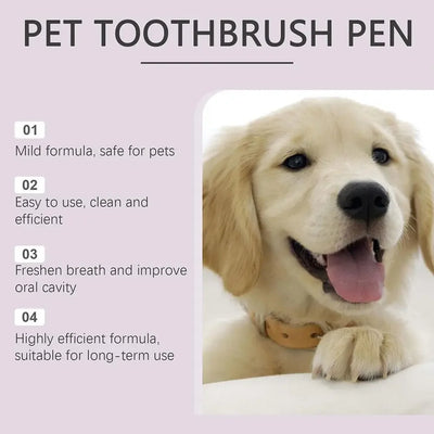 Pet Toothbrush Pen Teeth Clean Fresh Breath Pet Toothbrush Paste Brush One Easy To Use Cat Tooth Brush ToothbrushSet Accessories