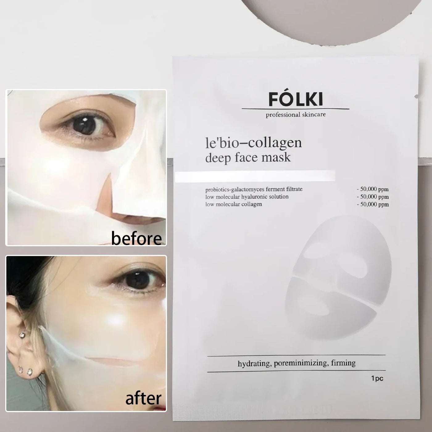 5/10PCS Collagen Face Mask Shrink Pores Deep Hydrating Overnight Mask Moisturizing Refreshing Brightening Korean Face Skin Care