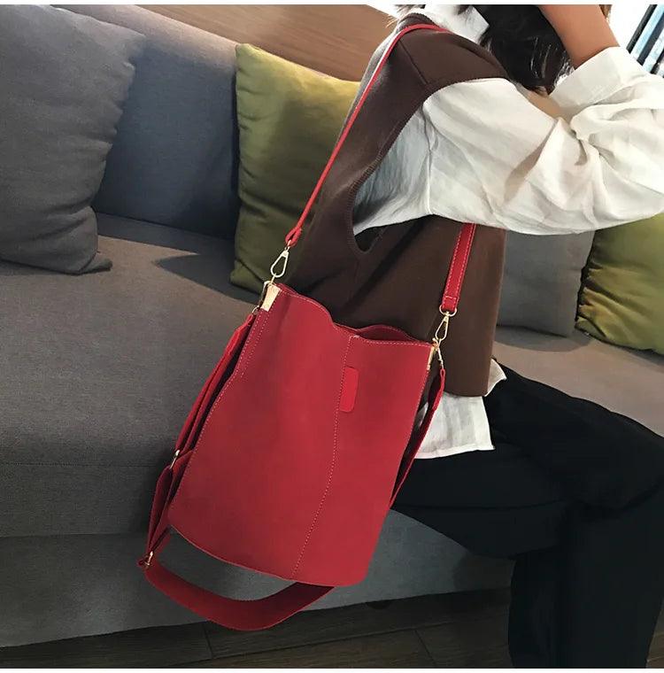 Designer handbags ladies bucket bag pu leather shoulder large capacity crossbody bags for women high quality new tote