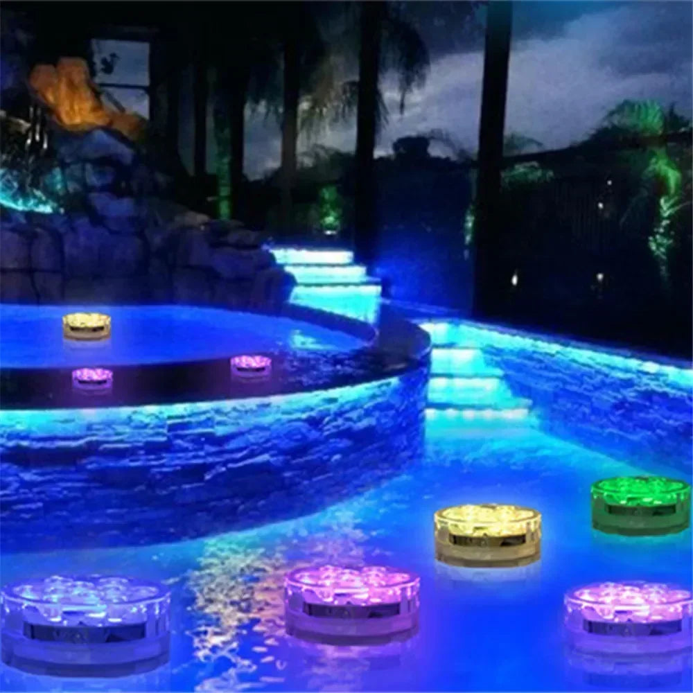 13 LEDs Submersible Light with Remote Control Underwater Night Lamp for Pool Vase Bowl Wedding Party Decoration Underwater Light