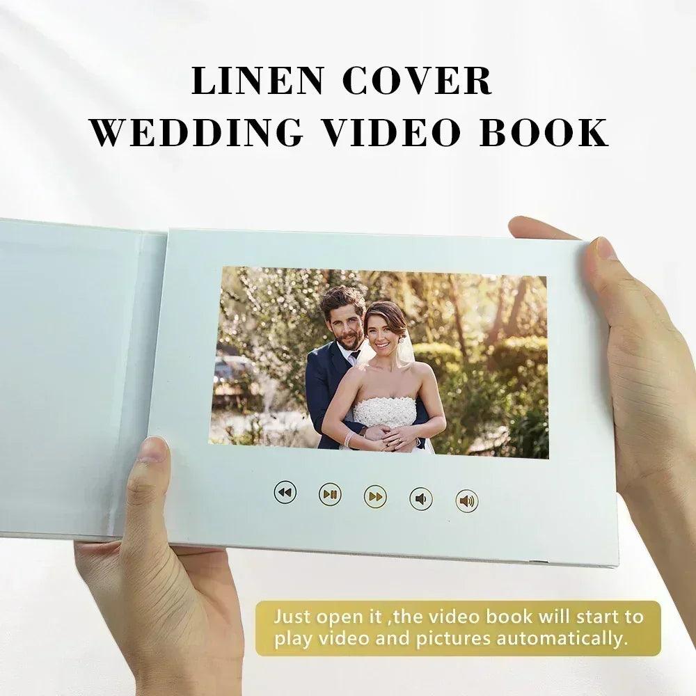 Linen bound video book wedding album up to 3 hours of video