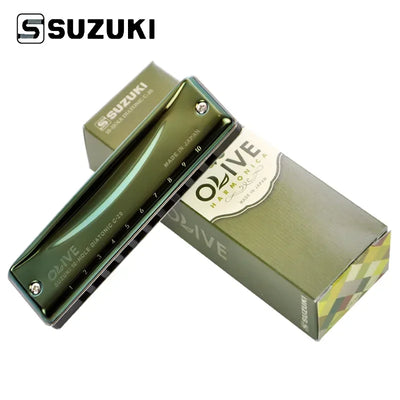 [12 Keys] Suzuki Diatonic Harmonica 1072 New Silver FolkMaster Gaita Standard 10 Hole Diatonic Harmonica Beginner Blues Harp