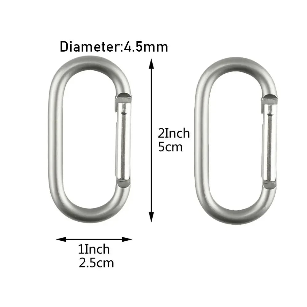 2/5/10pcs Alloy Aluminum Survival Gear Camp Mountaineering Hook Carabiners Carabiner Travel Kit Camping Equipment