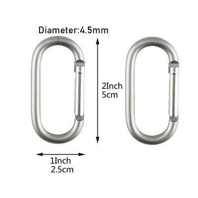 2/5/10pcs Alloy Aluminum Survival Gear Camp Mountaineering Hook Carabiners Carabiner Travel Kit Camping Equipment