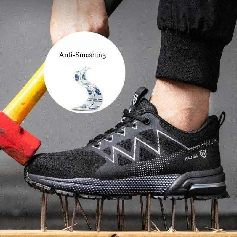Men's Safety Shoes Anti-Smashing Steel Toe Shoes Indestructible Wear-resistant Men Boots Puncture Proof Work Safety Boots 안전화