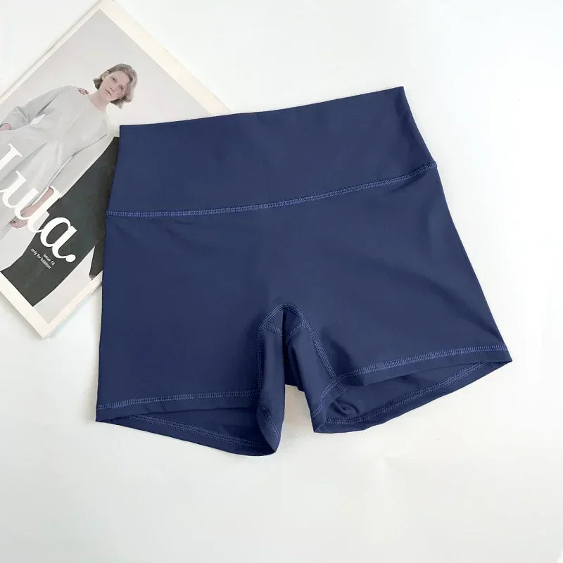 Women Sports Biker Shorts Women Naked Feeling High Waist Yoga Shorts Push Up Fitness Leggings Tummy Control Yoga Slim Shorts🩳👍