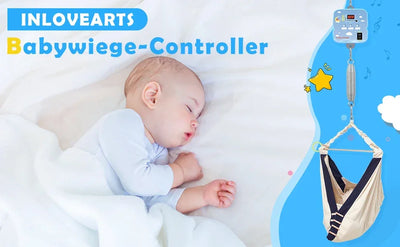 Babyschaukel-Controller Electric Baby Swing Controller,2 Spring,Remote Control, Motor Spring Bracket, Adjustable Timer, No Noise
