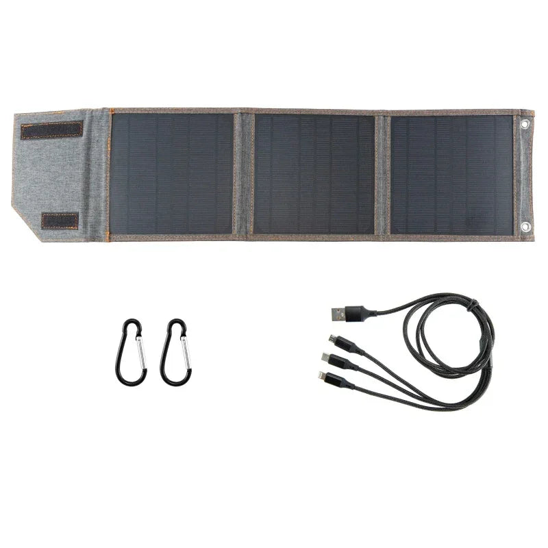 15W 20W 30W Portable Foldable 5V Solar Panel Waterproof for Cell Phone Power Bank Battery Charger Outdoor Camping