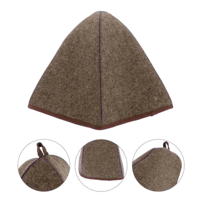 Thickened Sauna Hat Wool Felt Bathing Hat Hat Shower Cap Portable Bath Accessories Shower Caps Household Merchandises