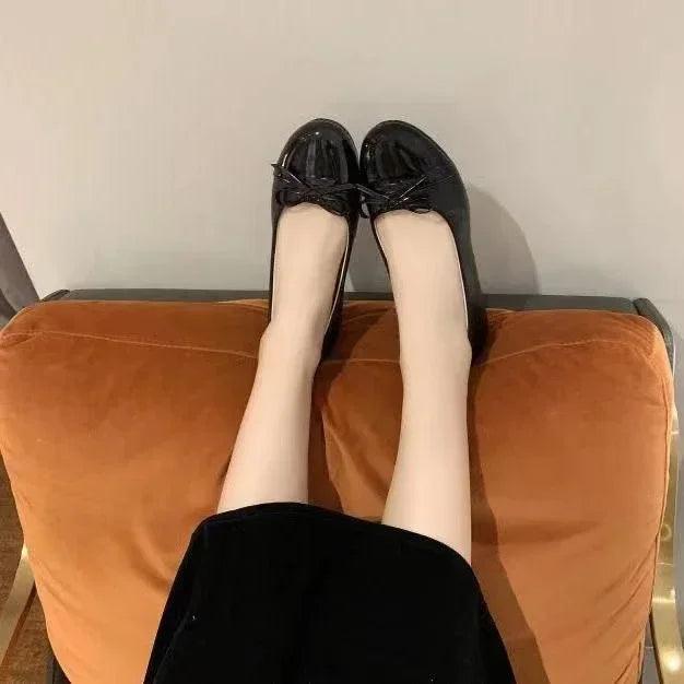 Women’s elegant bow-knot slip-on loafers flat shoes fashion ballerina woman/ladies zapatos de mujer