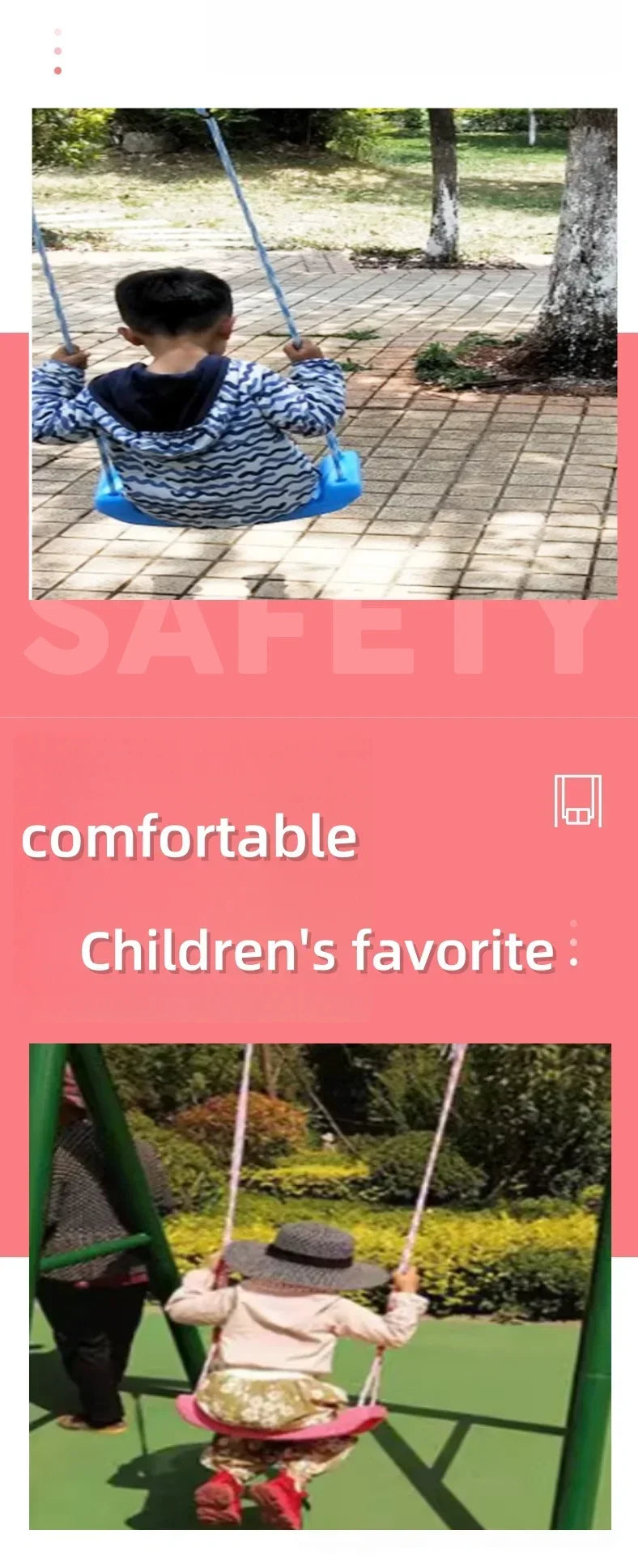 Children's swing toys Garden swing children's swing toys, adjustable rope indoor swing, baby outdoor game toys, indoor toys