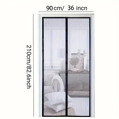 Magnetic Screen Curtain - Easy Install Insect Net for Doors/Windows, Breathable Polyester, Summer Essential