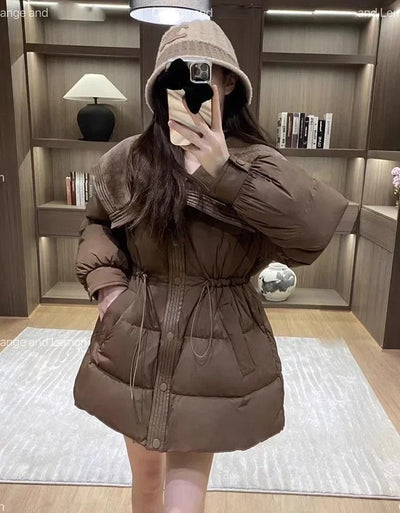 Medium Length Parkas Woman Blouson Outdoor Clothes Jackets Discount Loose Casual Lined Cold Elegant Hot Down Coats for Women