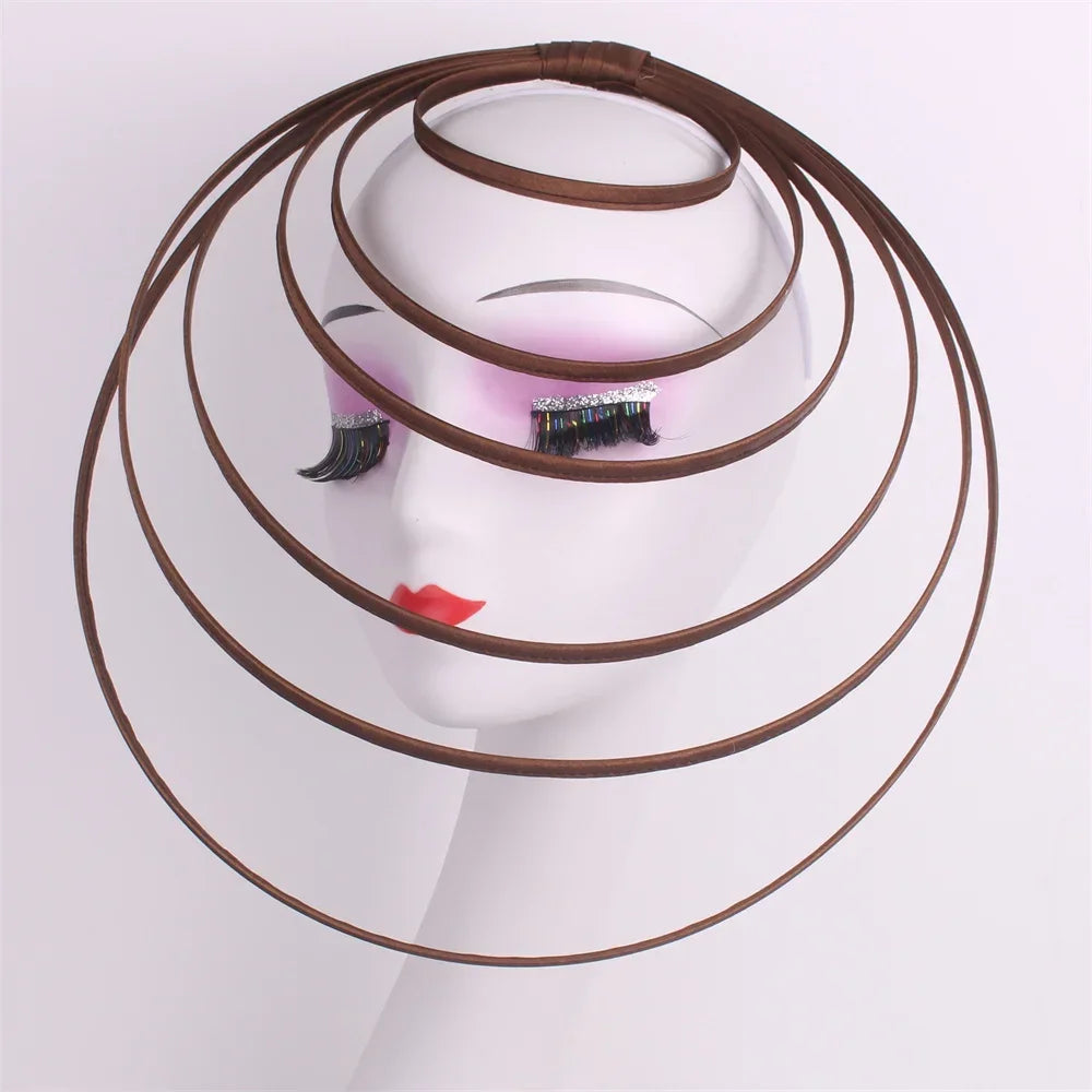 Royal Ascot Luxury Fascinator Hat Women Wedding Headpiece Mesh Hat Formal Event Pillbox Fascinator Hats Ladies Mariage Millinery