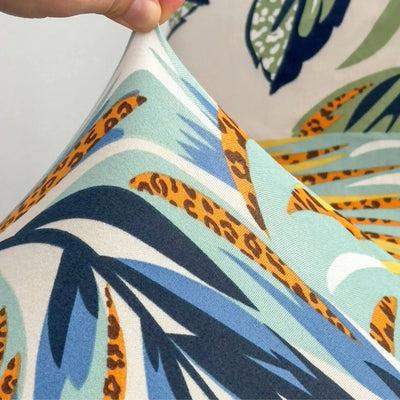 Outdoor Tropical Print Sofa Cushion Covers - Non-Slip Furniture Protectors, Replacement for Individual Seat Cushions