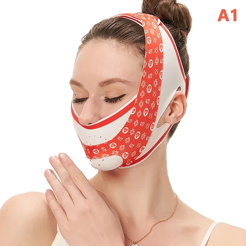 Elastic Face Slimming Bandage V Line Face Shaper Women Chin Cheek Lift Up Belt Facial Massage Strap Face Skin Care Beauty Tools