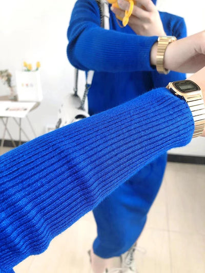 Fall Winter Turtleneck Slim Knit Dresses Women Casual Elegant Sweater Dress Korean Mid-length Soft Knitwear Vestidos Bottom Robe