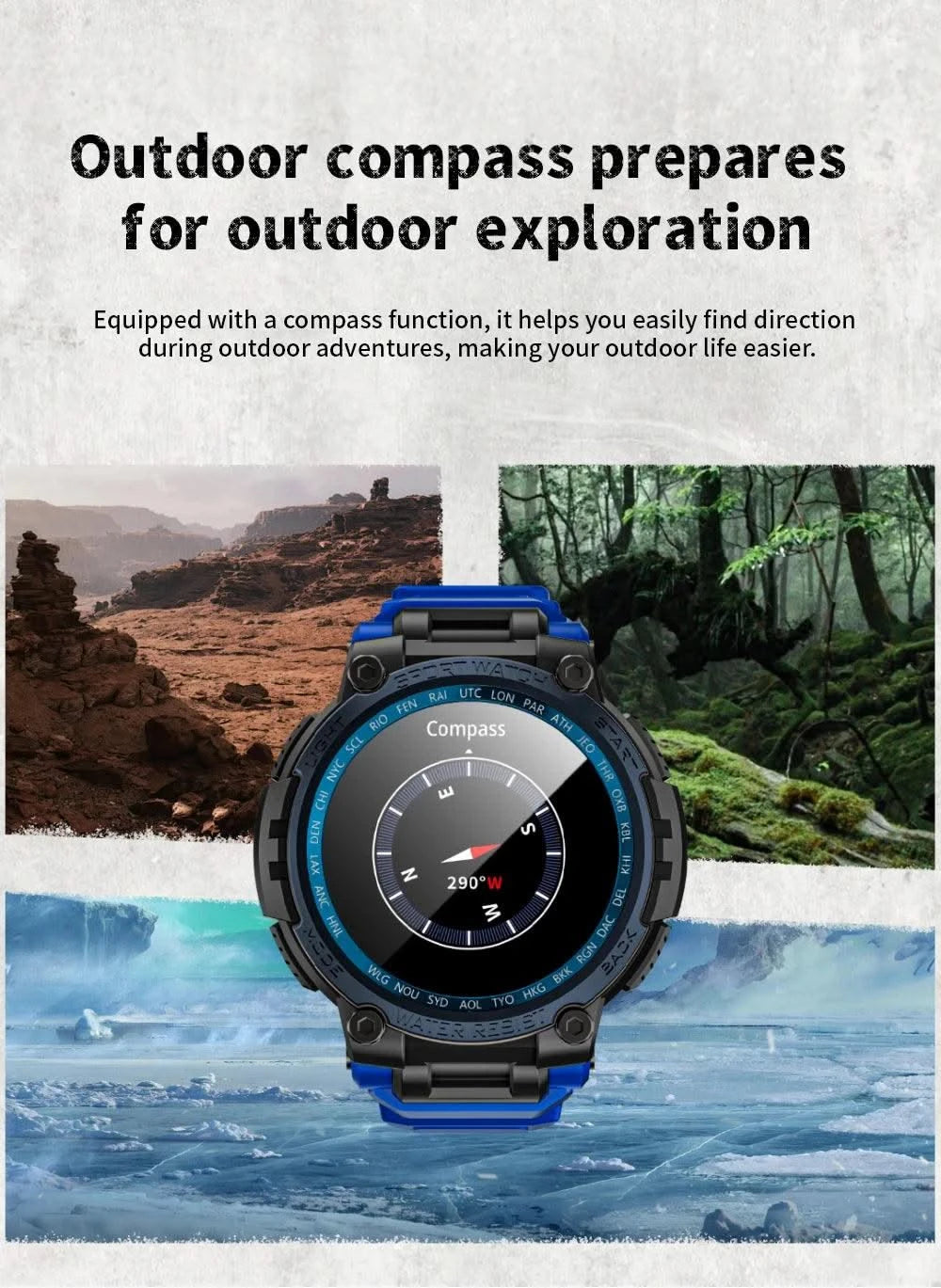 LOKMAT New ATTACK MAX Sport Rugged Smart Watch BT Calls Waterproof Military Smartwatches Heart Rate Monitor Fitness Tracker