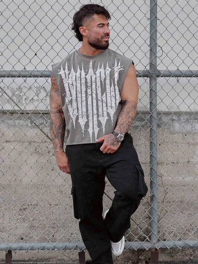 Men's Brand Summer Gym Cotton Tank Top Sleeveless Shirt Man Bodybuilding Clothing Casual Fitness Workout Running Vest Sportswear