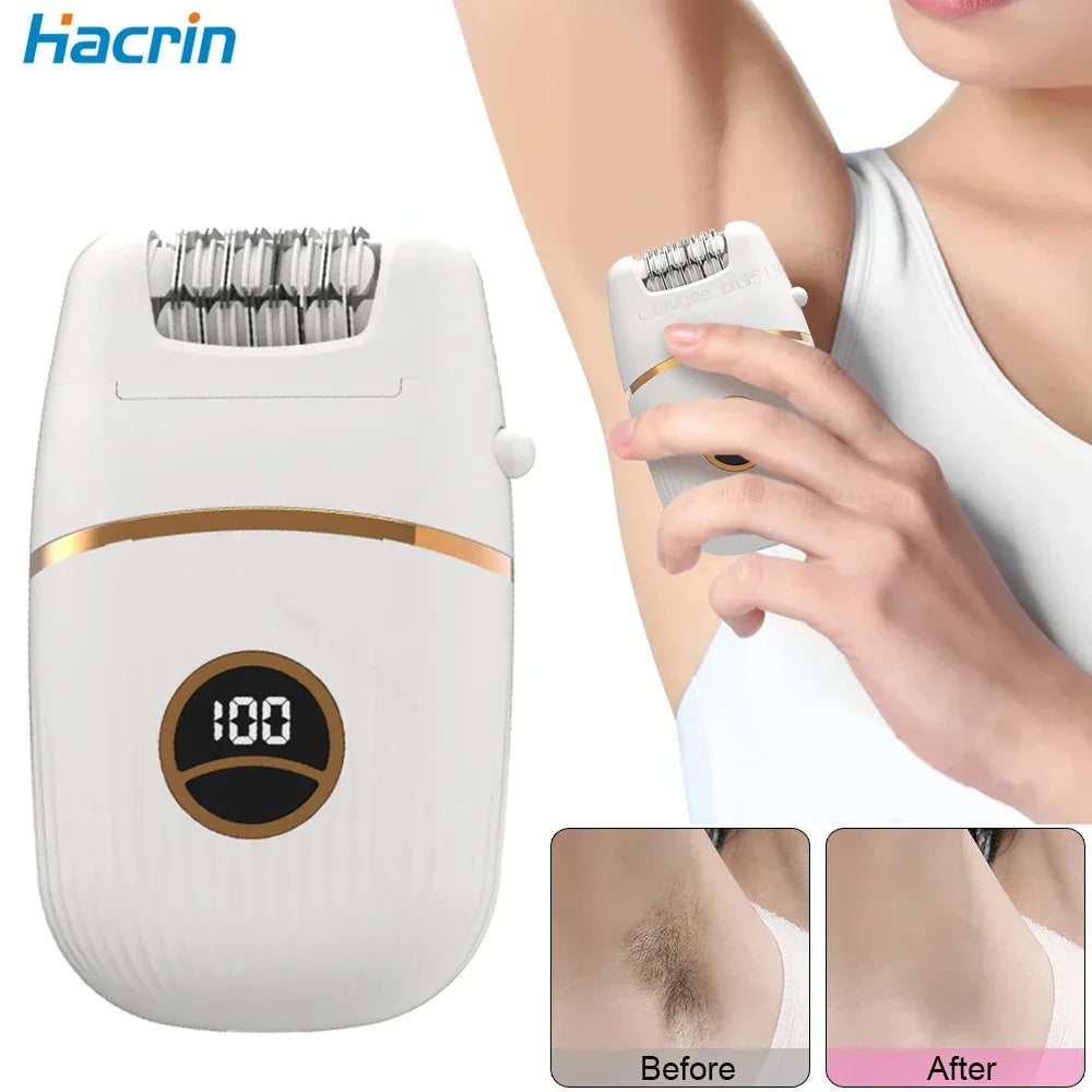 Epilator Electric Women Epilators Rechargeable Electric Razors for Women Trimmer for Lady Bikini Legs Underarms Hair Removal