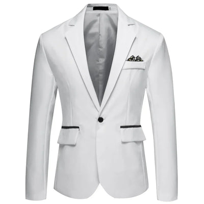 2025 Men's Formal Office Blazer Jacket Suits Solid Fashion Wedding Dress Suit Jacket Coat Male Oversized Casual Blazer Hombre - Elanique