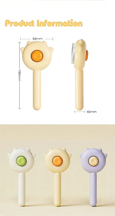 Pet Brush One Button Cleaning Brush Magic Beauty Cat Hair Brush Easy To Carry Re-Use Multi-Function Brush