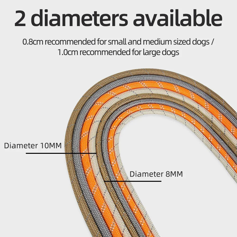 Dog Leash Reflective Lead Dog Pet Leashes Long Lanyard Walking Reflective Traction Rope for Puppy Small Medium Large Dogs